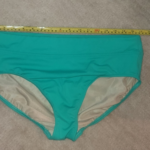 Land's End Women's Tankini Top Bikini Bottoms Two Piece Swimsuit Size 14 Green - Picture 7 of 7